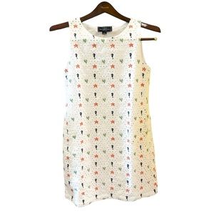 Kiel James Patrick Shift Dress Eyelet Ocean Theme Size 4 (brand new)